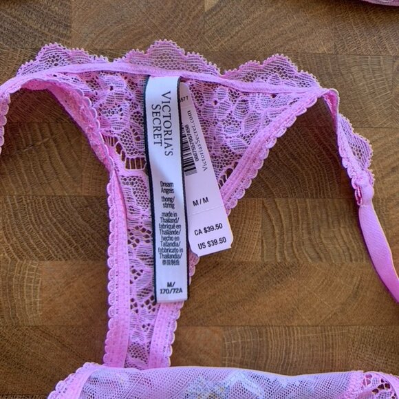 Victoria's Secret Dream Angels Wicked Unlined Bra Set - Floral Pink 34DDD + M - Picture 4 of 4